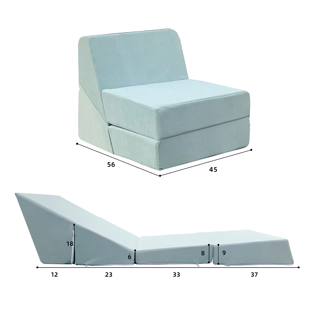 Sammenleggbar multifunksjonell barnesofa