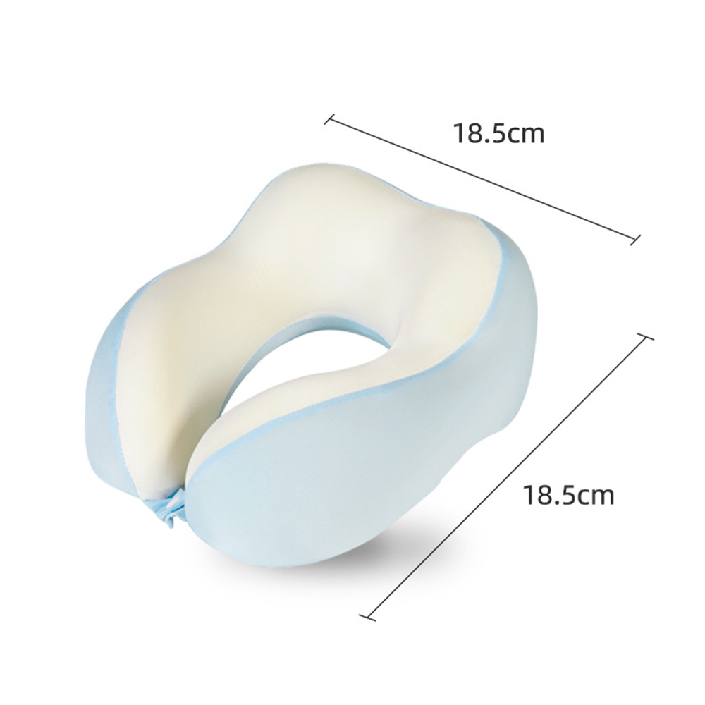 U-formet nakkepute av melkesilke memory foam