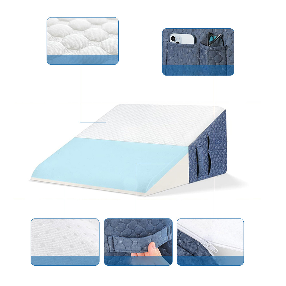 Trekantet multifunksjonell Memory Foam-ryggstøtte