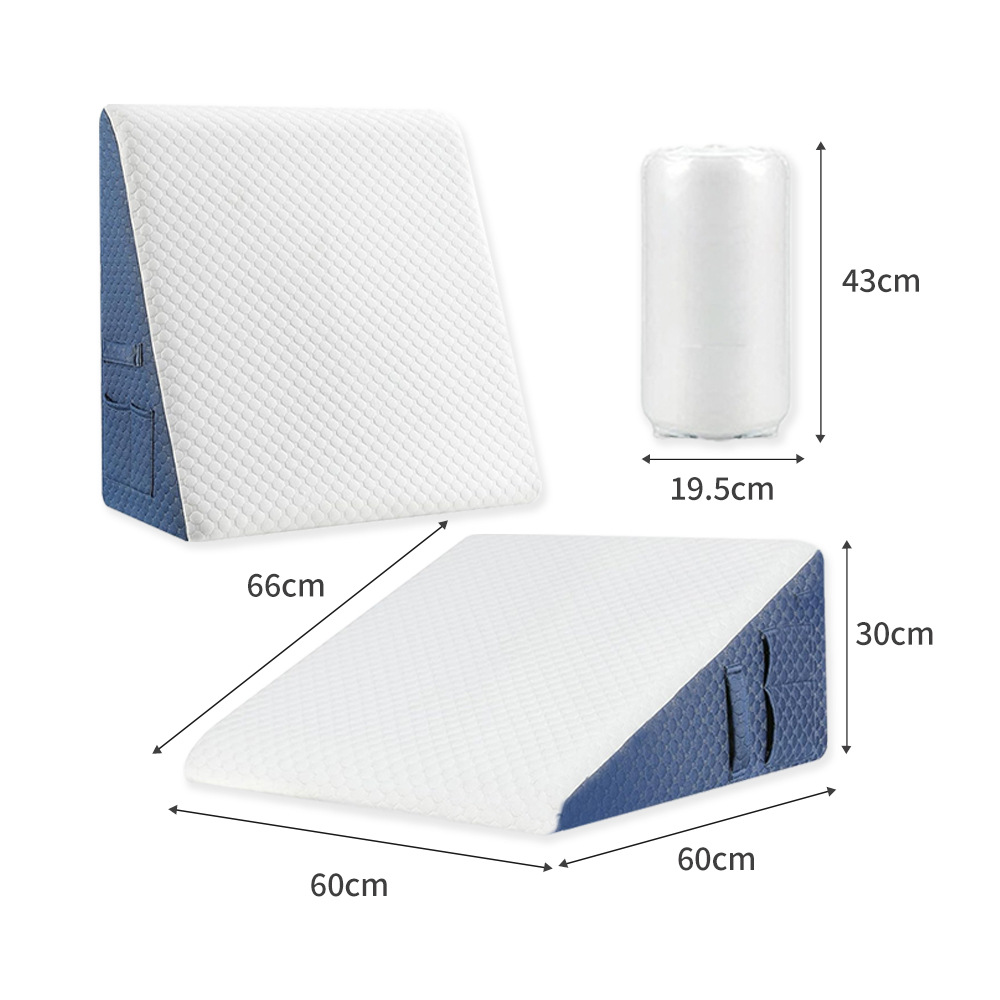 Trekantet multifunksjonell Memory Foam-ryggstøtte