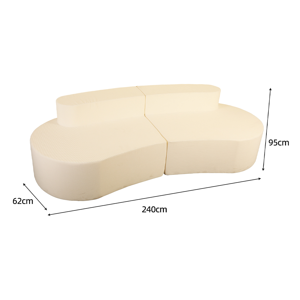 Patchwork dobbel sofa