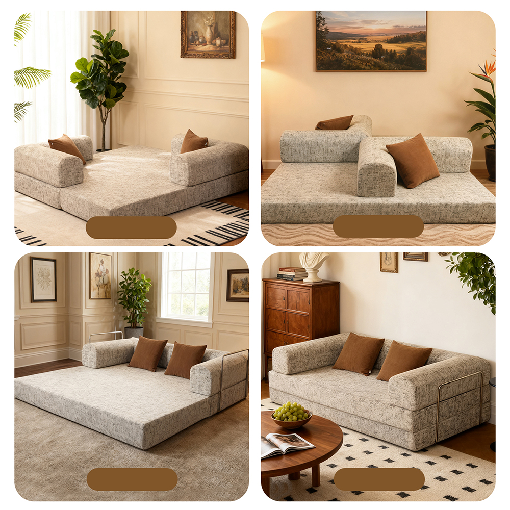 U-formet halvlukket dobbel sofa
