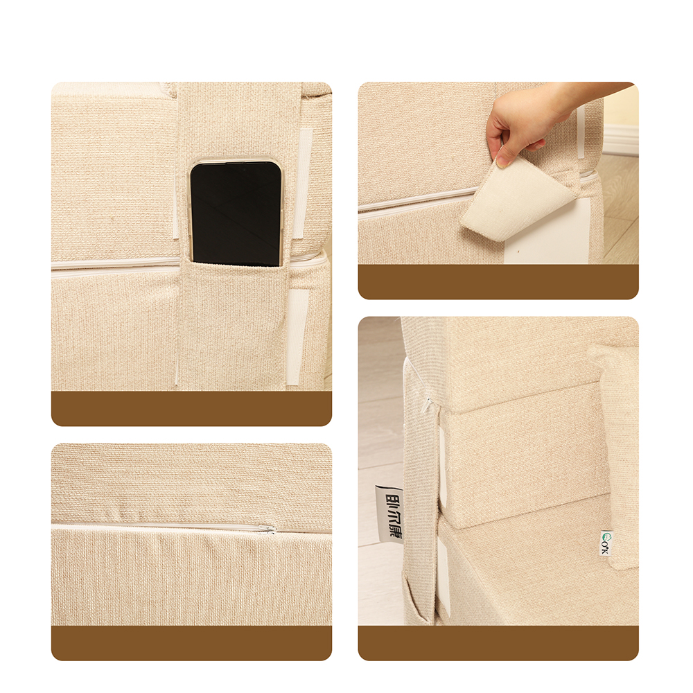 Hvit sammenleggbar sofa