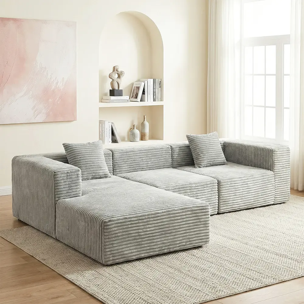 Grå flerseters sofa